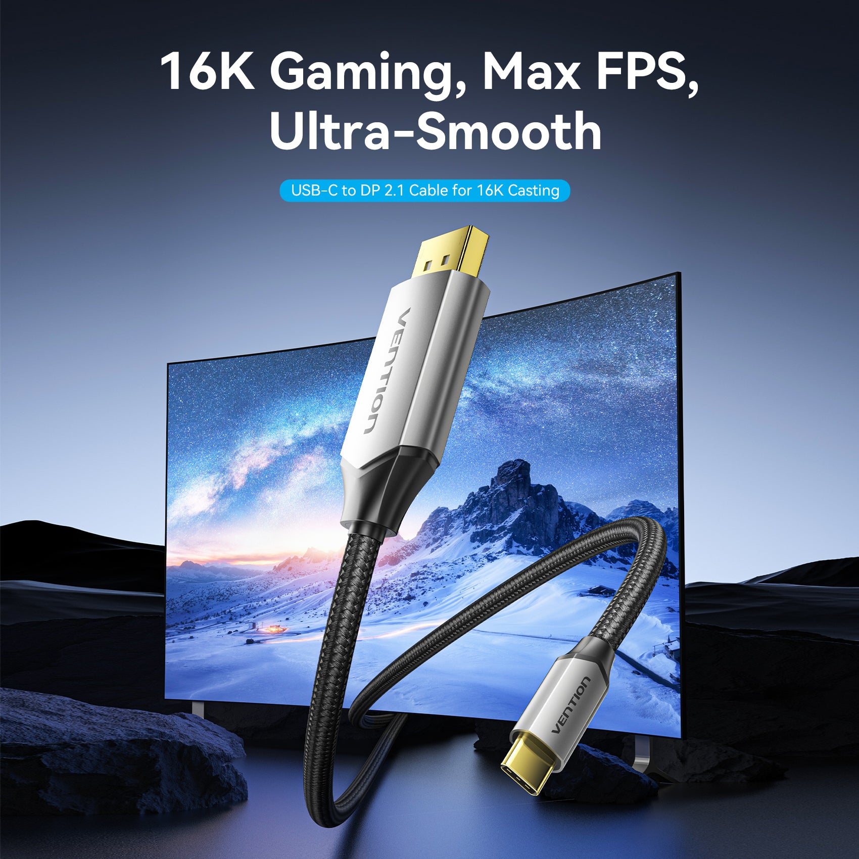 Vention 16K USB-C to DisplayPort Cable