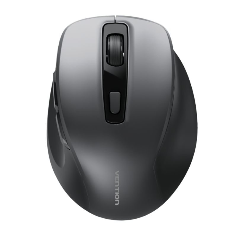 Vention 6-Button 2.4GHz + Bluetooth 5.1 Wireless Ergonomic Mouse Black Silent Type