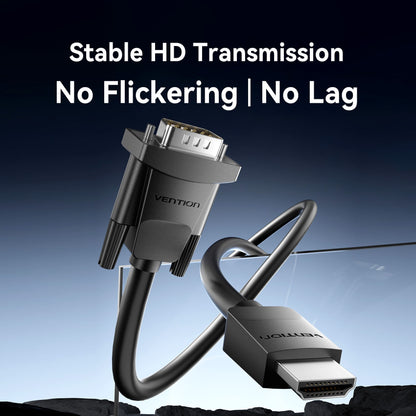 Vention HDMI™-A Erkek - VGA Erkek HD Kablo Siyah