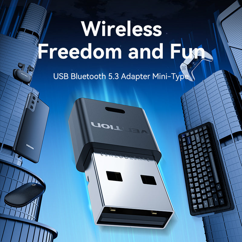 Vention USB Bluetooth 5.3 Adapter Black Mini Type