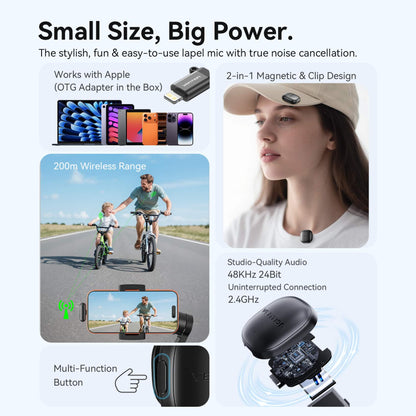 Vention Wireless Clip-On Microphone