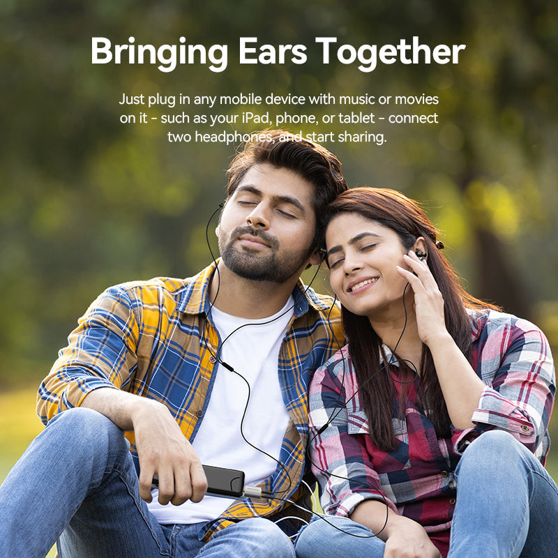 Vention 4 Pole 3.5mm Male to 2*3.5mm Female Audio Adapter Silvery Metal Type