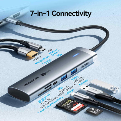 Vention 7'si 1 arada USB-C Bağlantı İstasyonu
