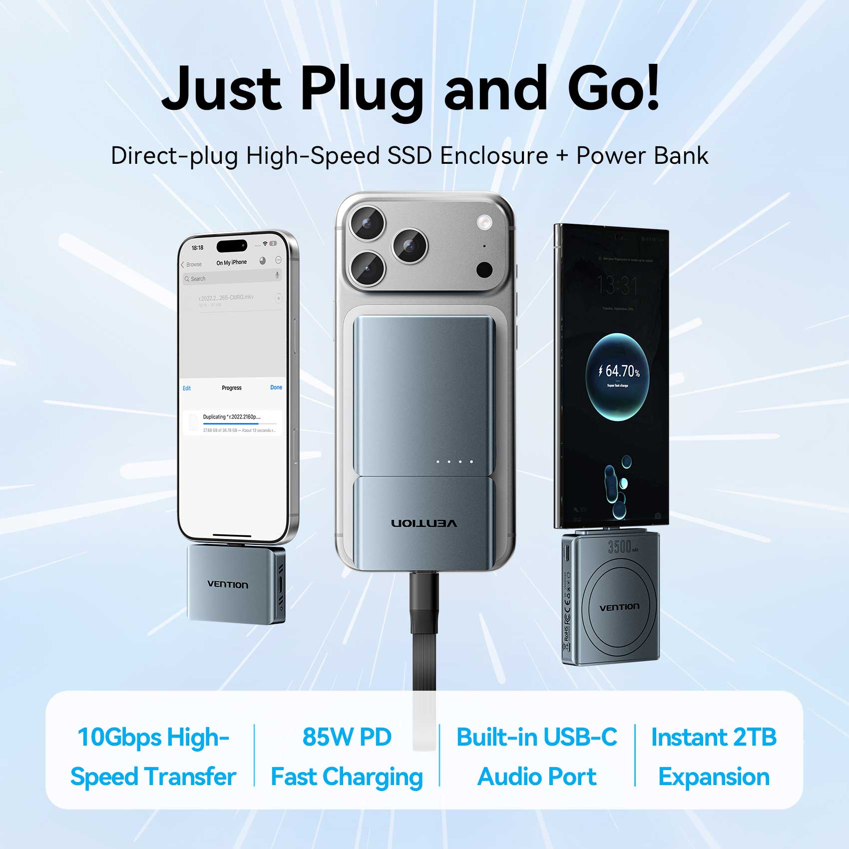 Vention M.2 NVMe Cable-Free SSD Enclosure