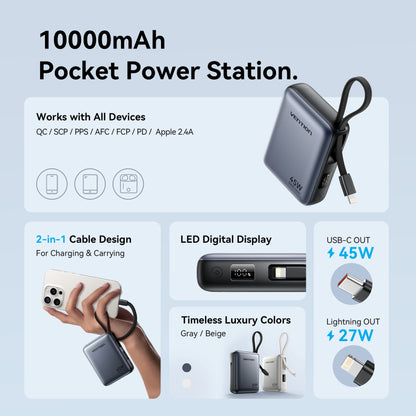 Vention 10000mAh Mini Power Bank 45W - Vention