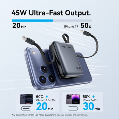 Vention 10000mAh Mini Power Bank 45W - Vention