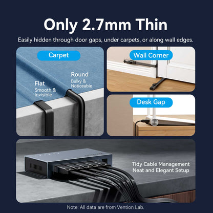 Vention Flat Cat8 Ethernet Patch Cable