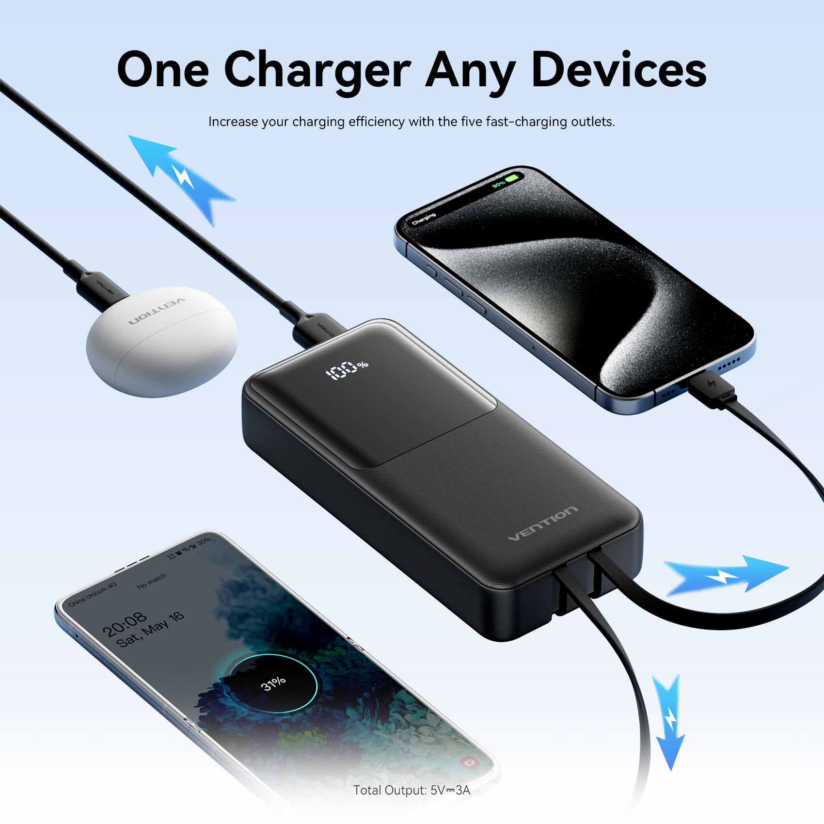 Vention 20000mAh Power Bank 22.5W