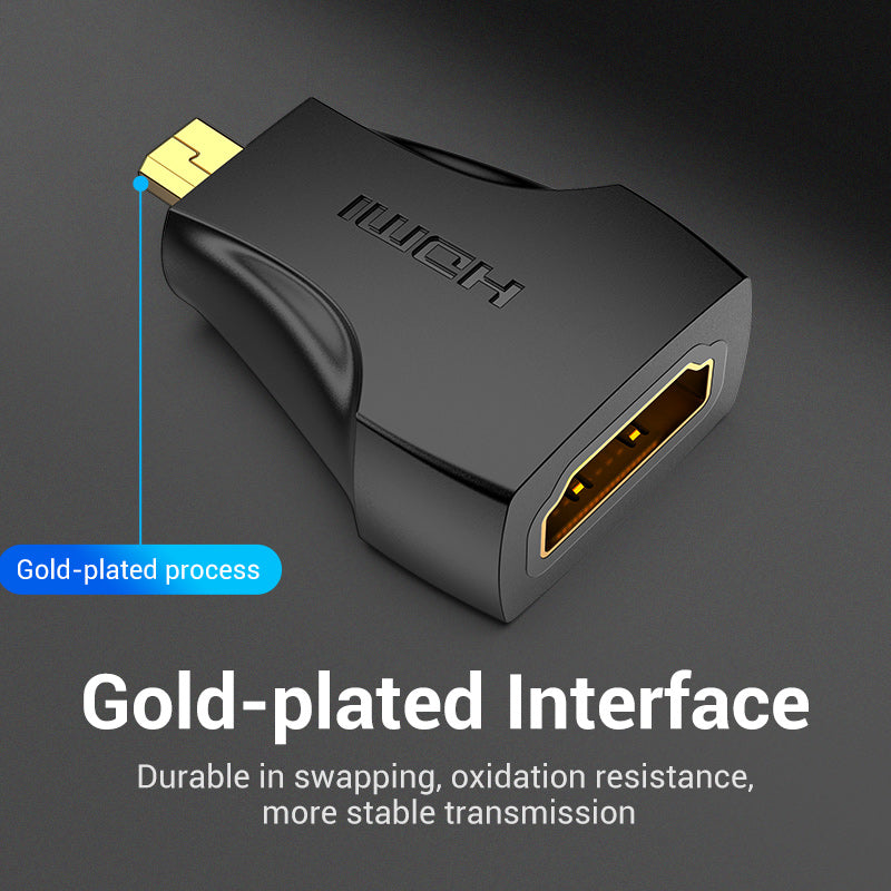 Vention Micro HDMI Male to HDMI Female Adapter Black