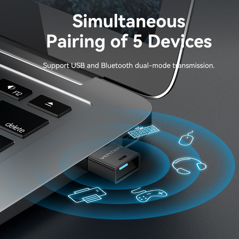 Vention USB Bluetooth 5.3 Adapter Black Mini Type