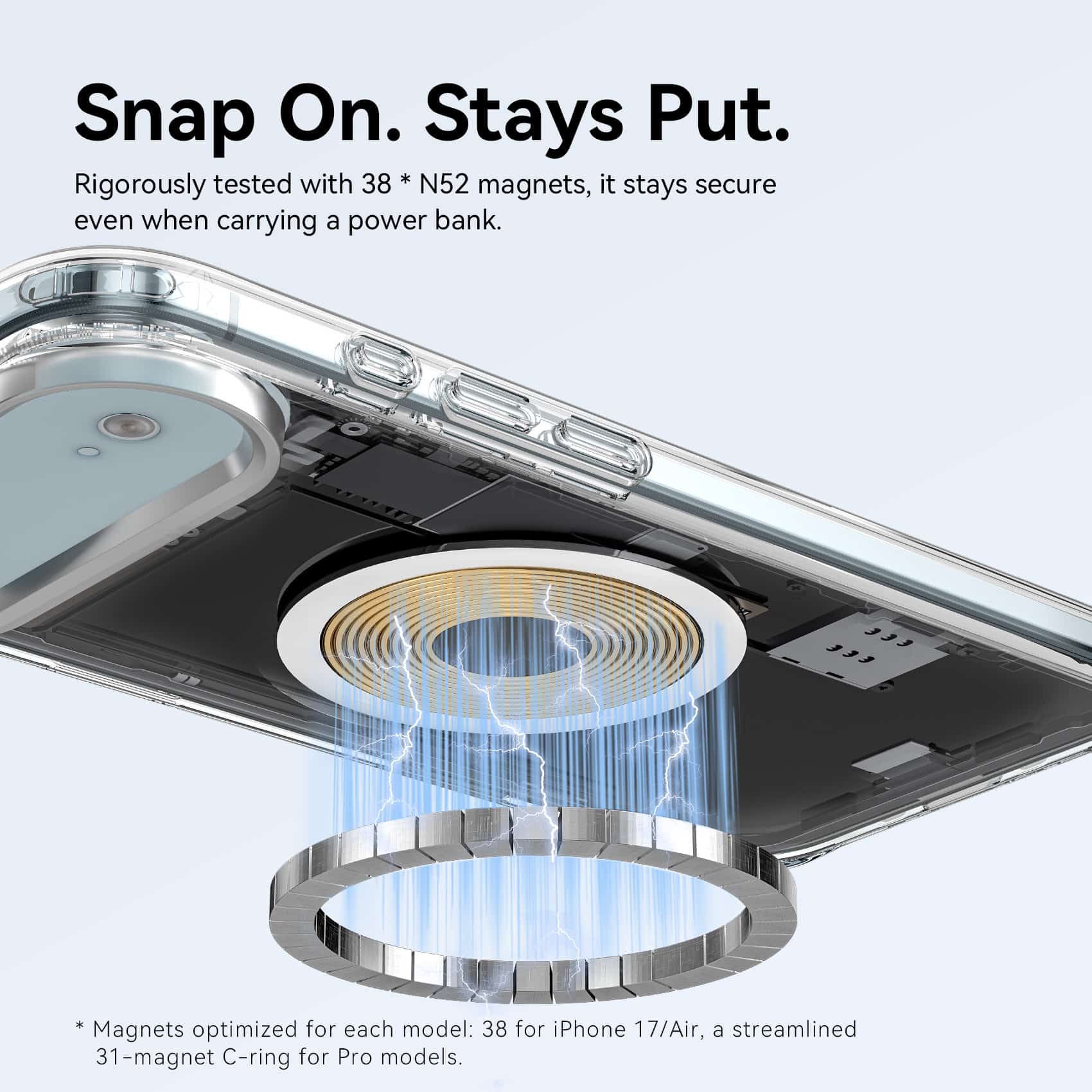 Vention Concise Impact Case for iPhone 17 with MagSafe Transparent