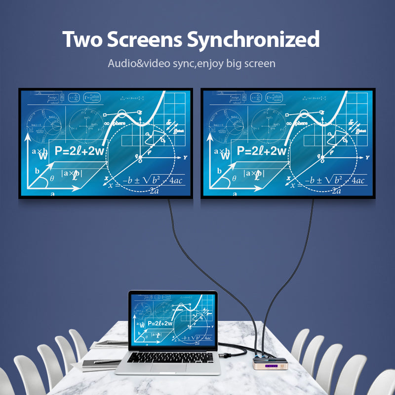 Vention 1 In 2 Out HDMI Splitter 4K@30Hz Gold Aluminum Alloy Type