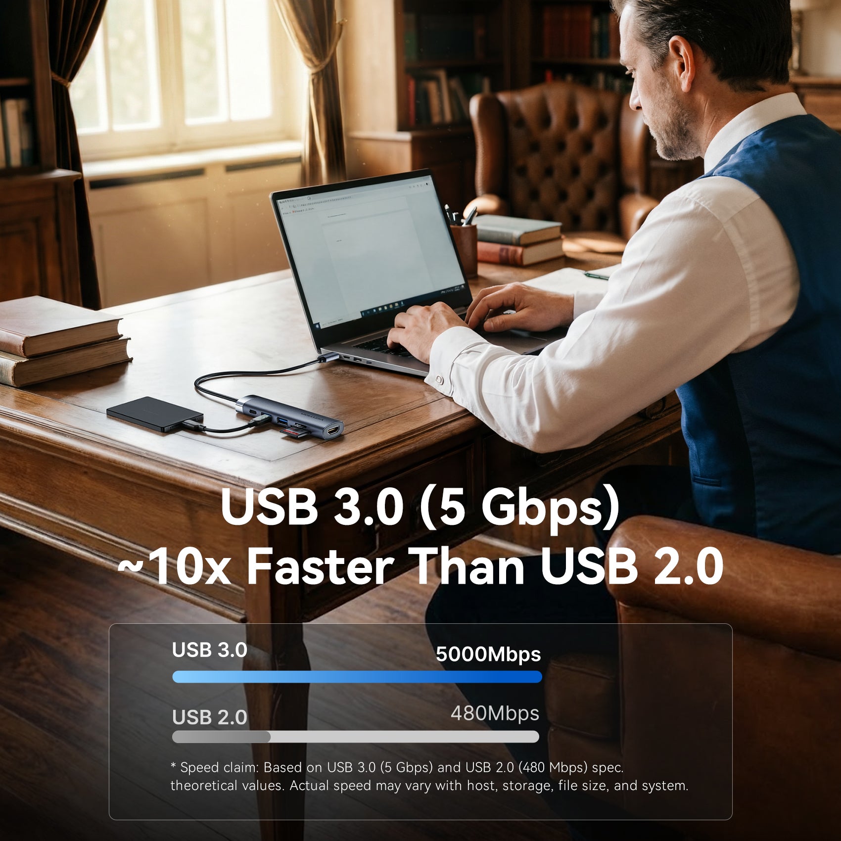 Vention 6-in-1 USB-C Docking Station