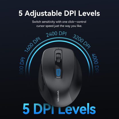 Vention Dual-Mode Wireless Ergonomic Mouse