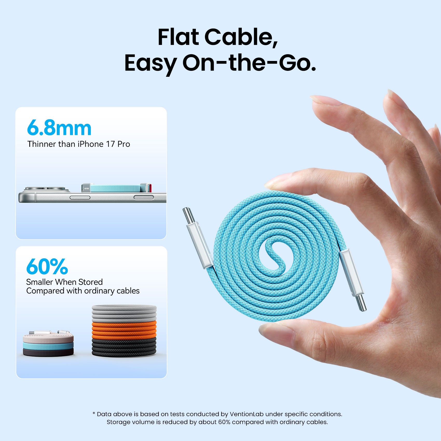 240W USB-C Slim Magnetic Fast Charging Cable