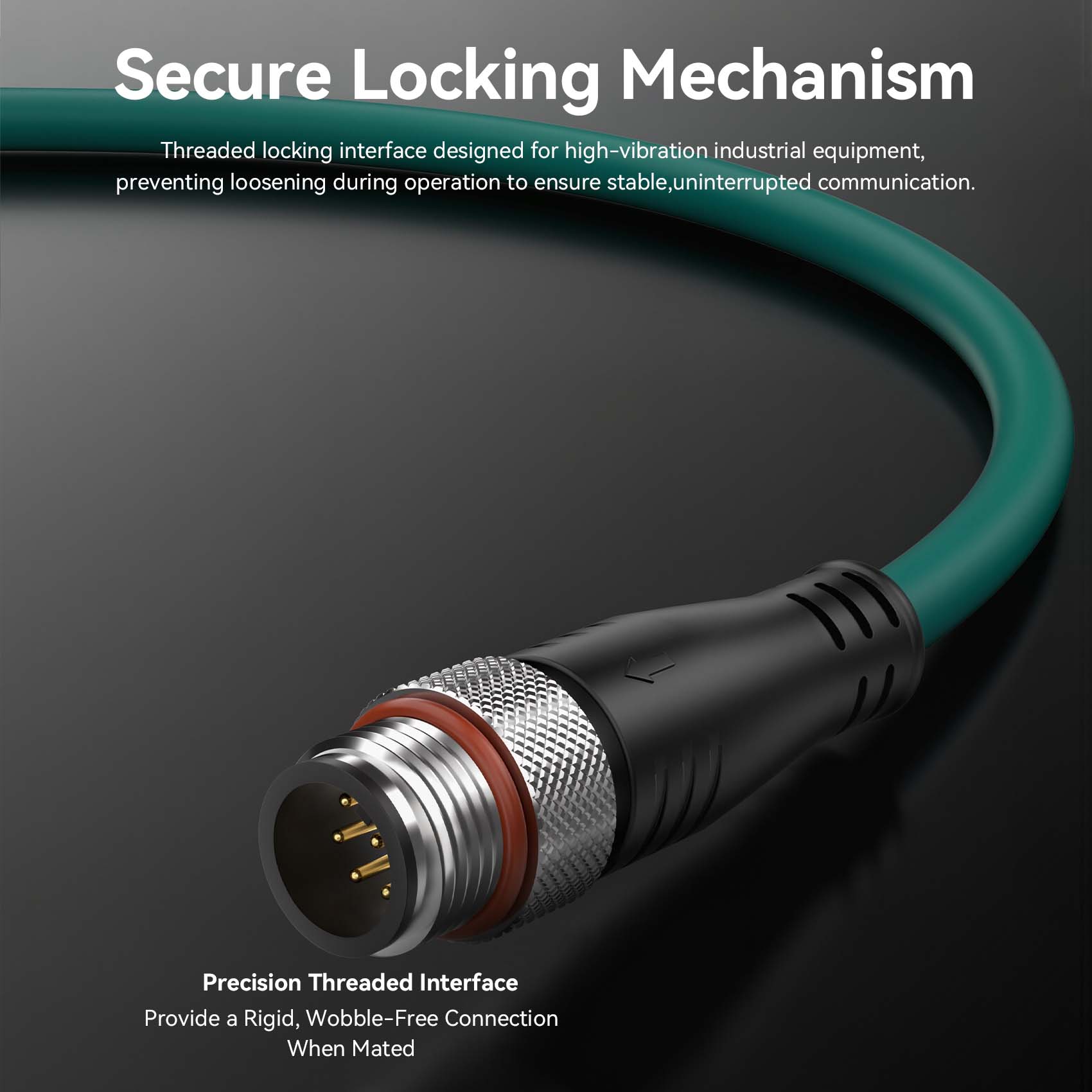 Vention M12 8 Pin A-Code to RJ45 Ethernet Patch Cable
