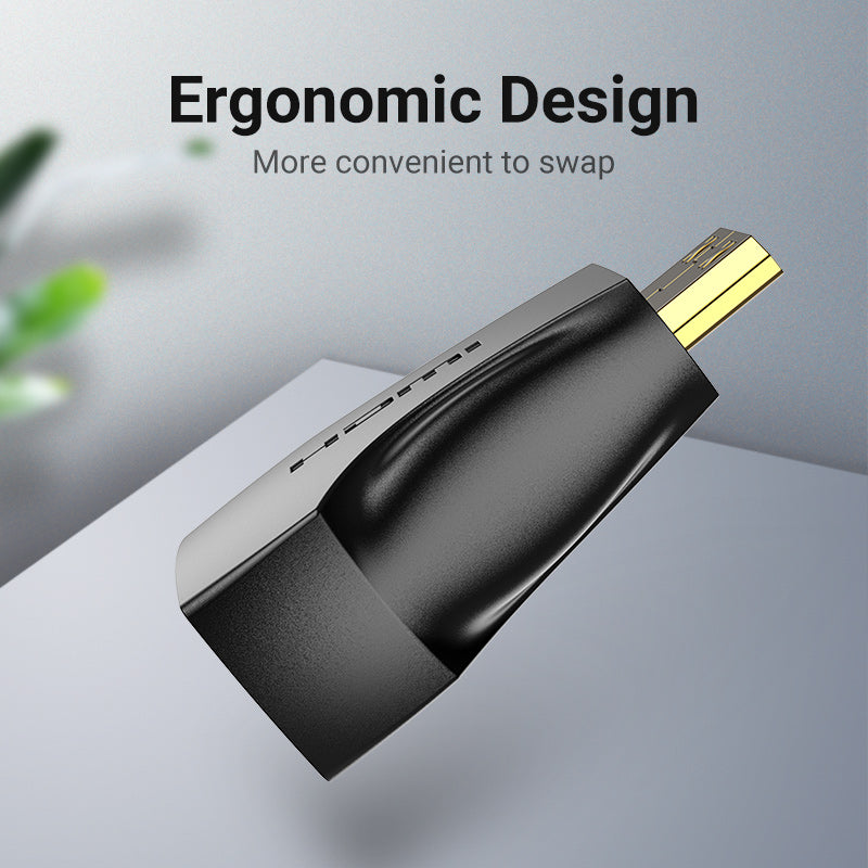 Vention Mini HDMI Male to HDMI Female Adapter Black