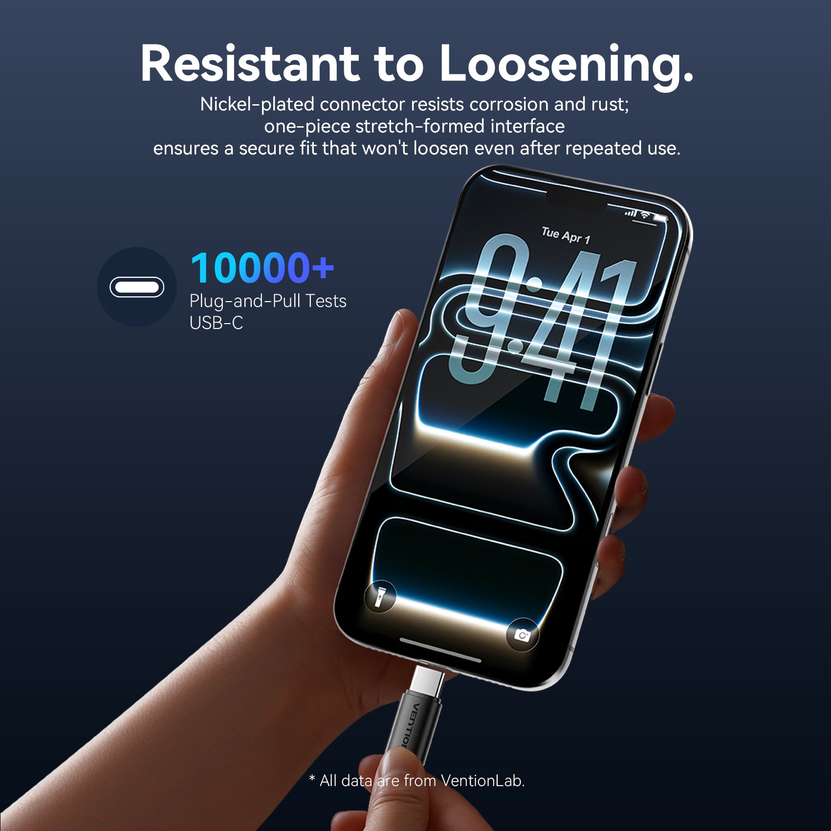 Vention USB 2.0 Type-C Male to Type-C Male 3A Cable Black PVC Type