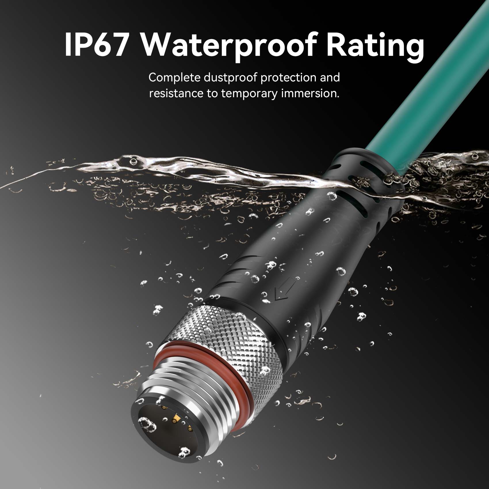 Vention M12 8 Pin A-Code to RJ45 Ethernet Patch Cable