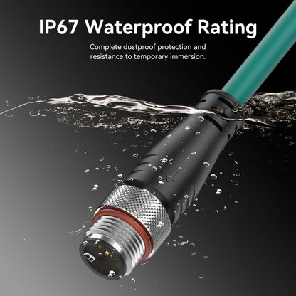 Vention M12 8 Pin A-Code to RJ45 Ethernet Patch Cable