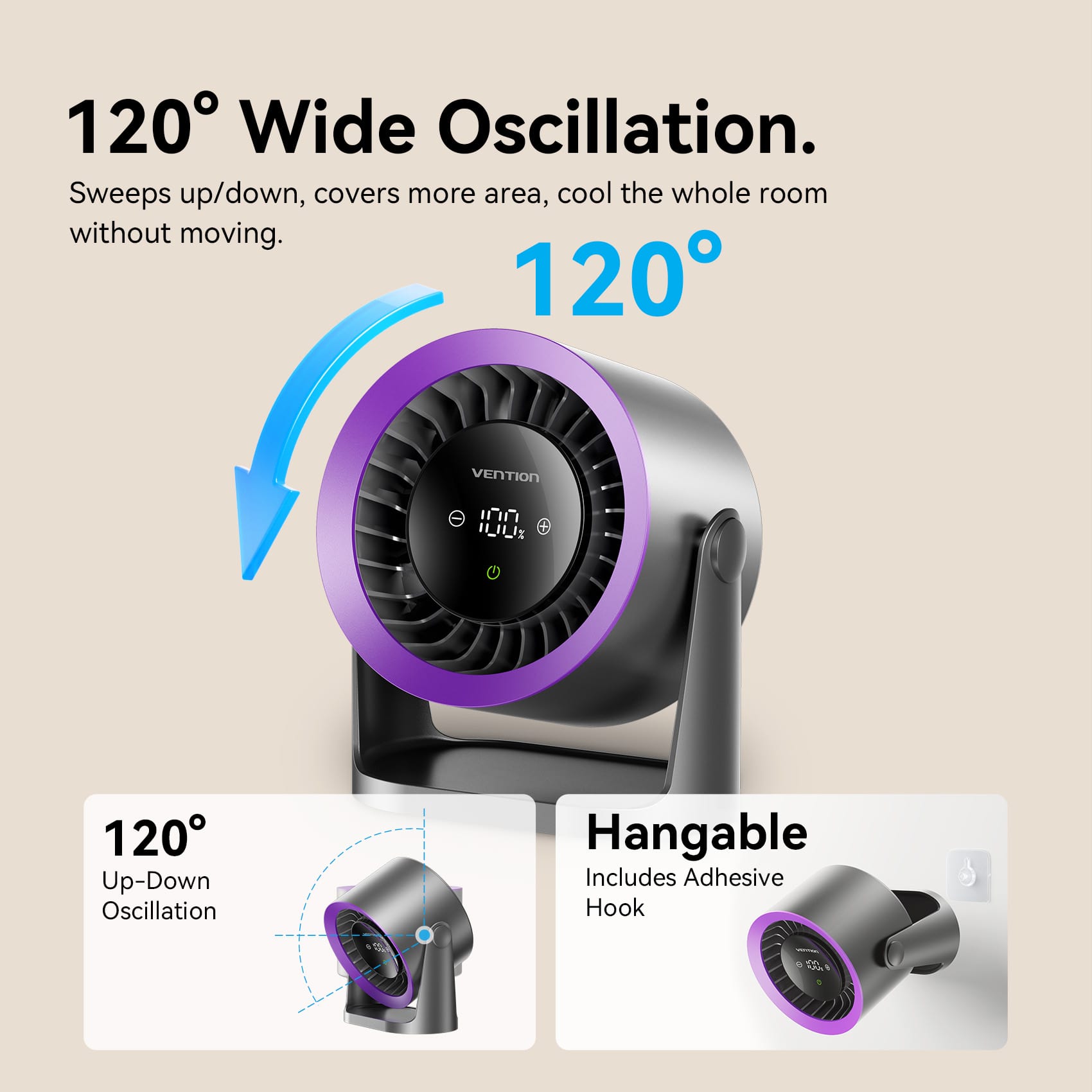 Vention Desktop Air Circulation Fan