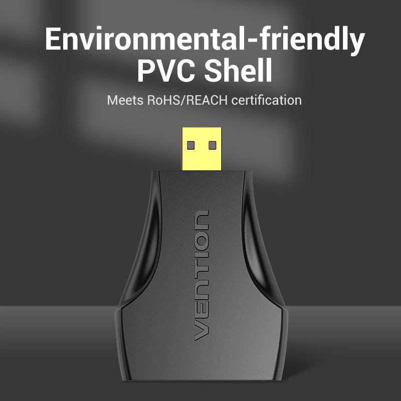 Vention Micro HDMI Male to HDMI Female Adapter Black