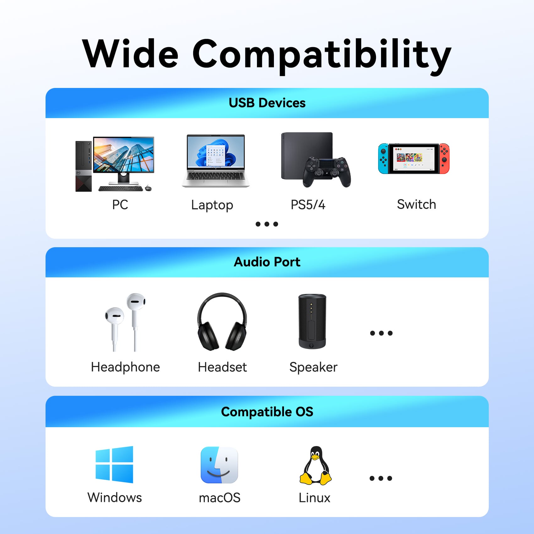 Vention 1-Port USB External Sound Card 0.25M Gray (OMTP-CTIA)