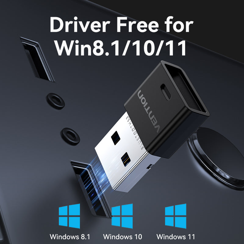 Vention USB Bluetooth 5.3 Adapter Black Mini Type