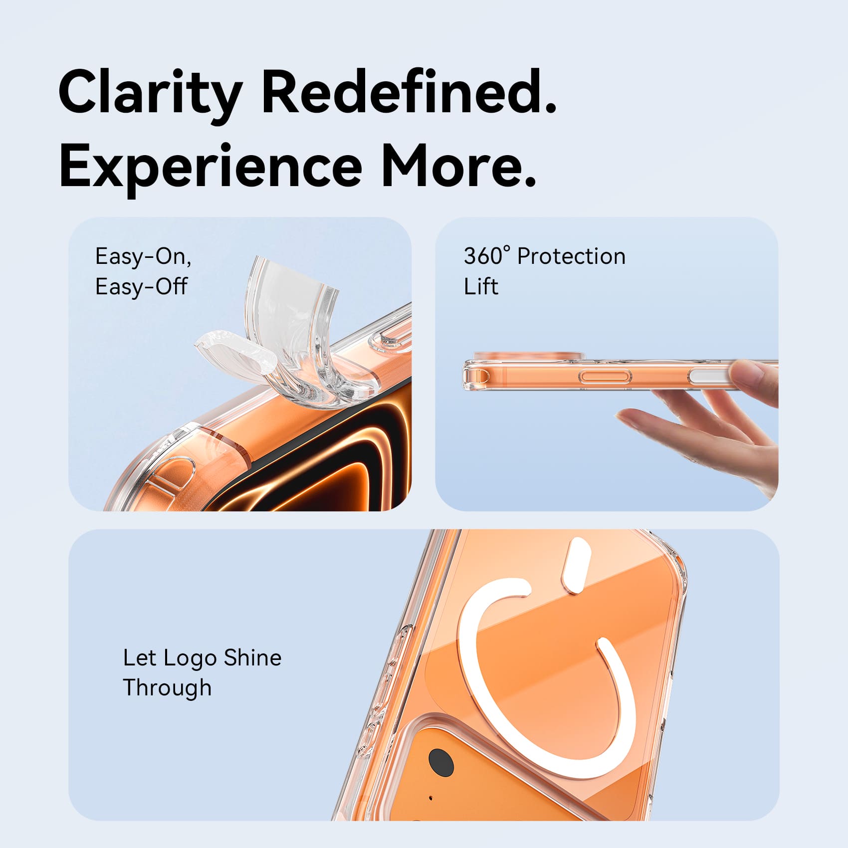 Vention Concise Impact Case for iPhone 17 with MagSafe Transparent