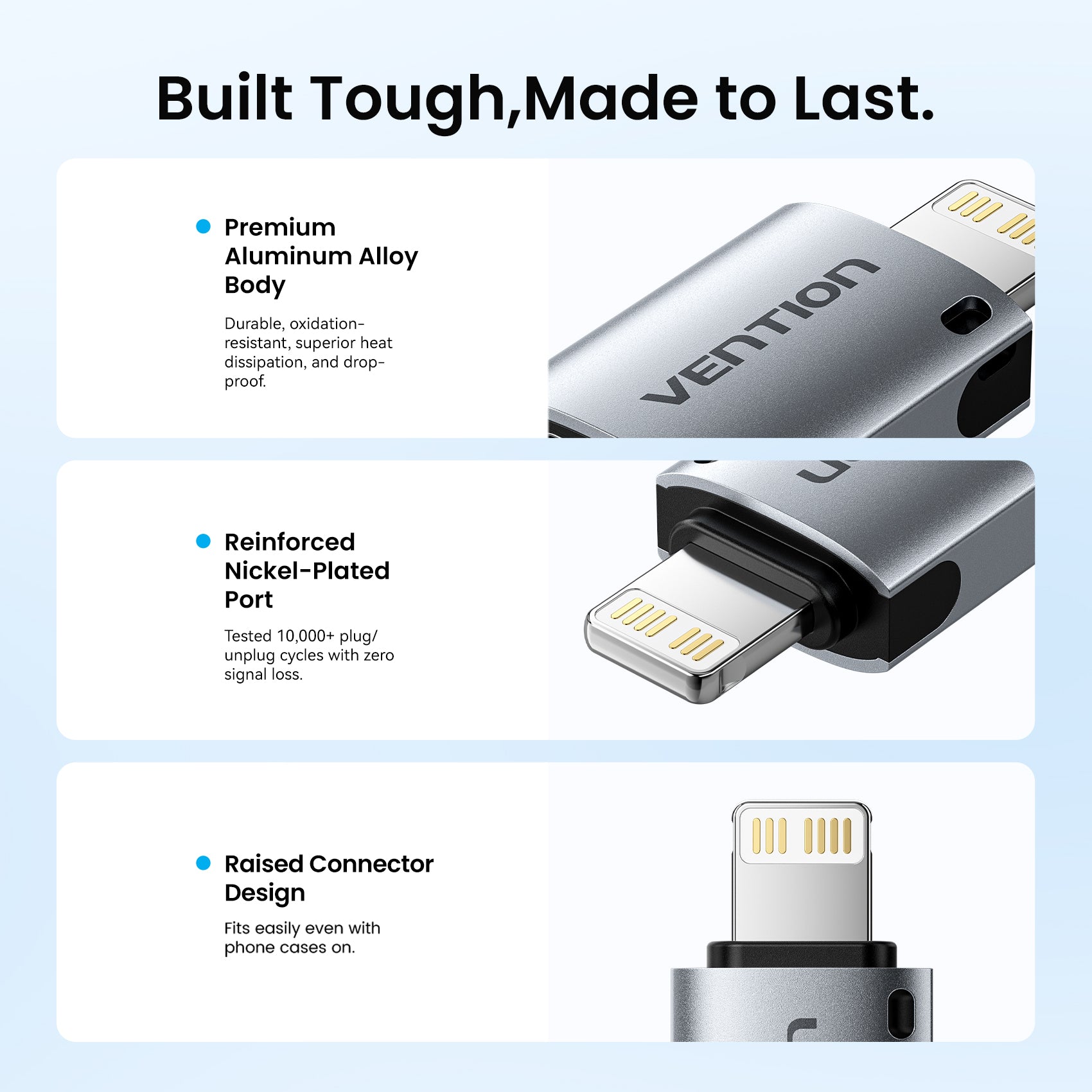 Vention USB-C Female to Lightning Male OTG Adapter