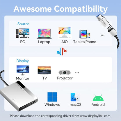 <tc>Vention</tc> USB 转双 HDMI MST 适配器