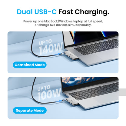 Vention 6'sı 2 arada USB-C Takılabilir Bağlantı İstasyonu