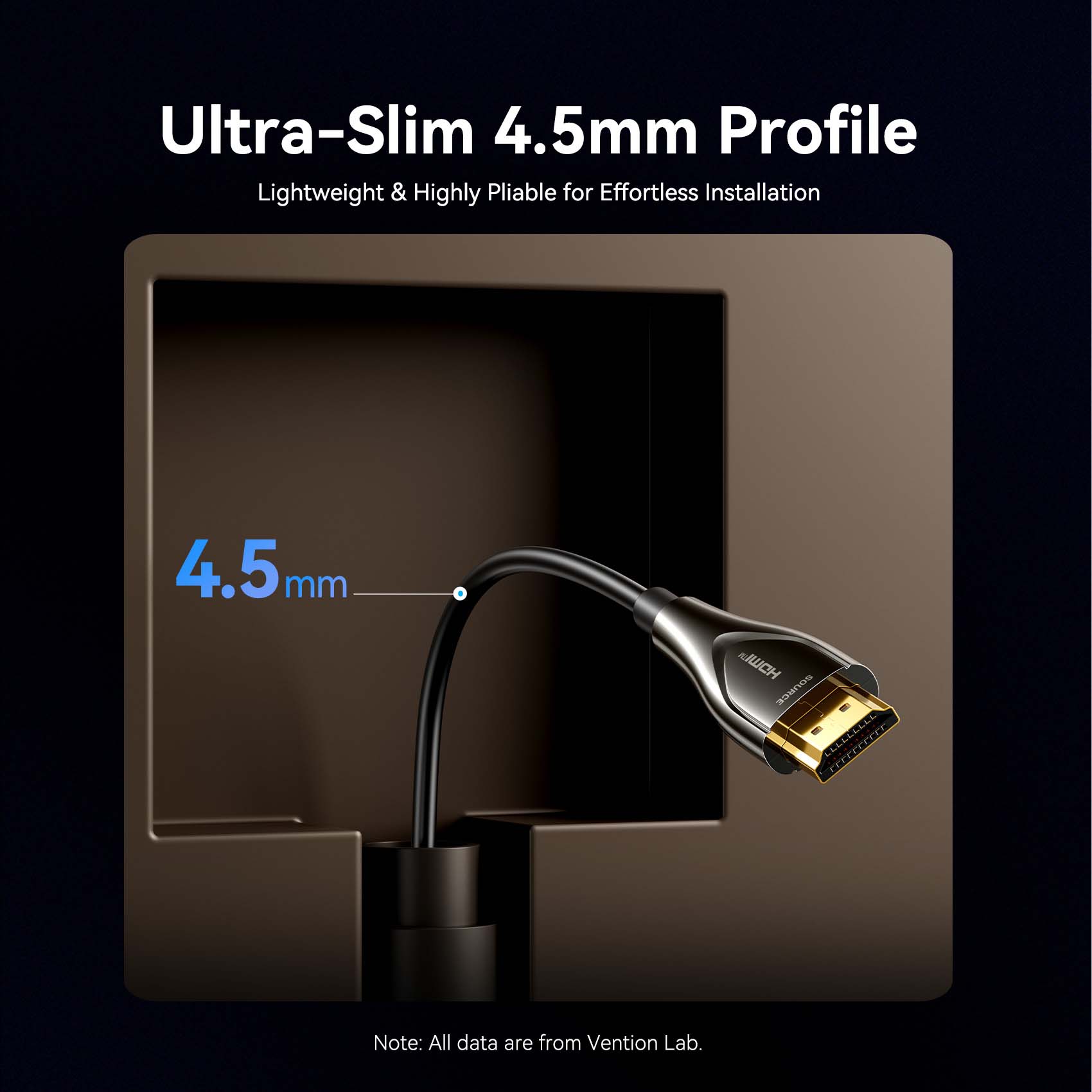 Vention 4K Fiber Optic HDMI™ Male to Male Cable