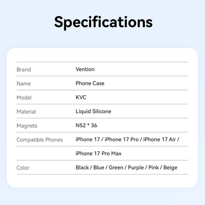 <tc>Vention</tc> Casing Silikon Cair untuk iPhone 17 Pro dengan MagSafe