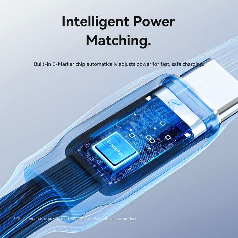 Vention USB 2.0 Type-C Male to Type-C Male 5A Retractable Cable 1M Black