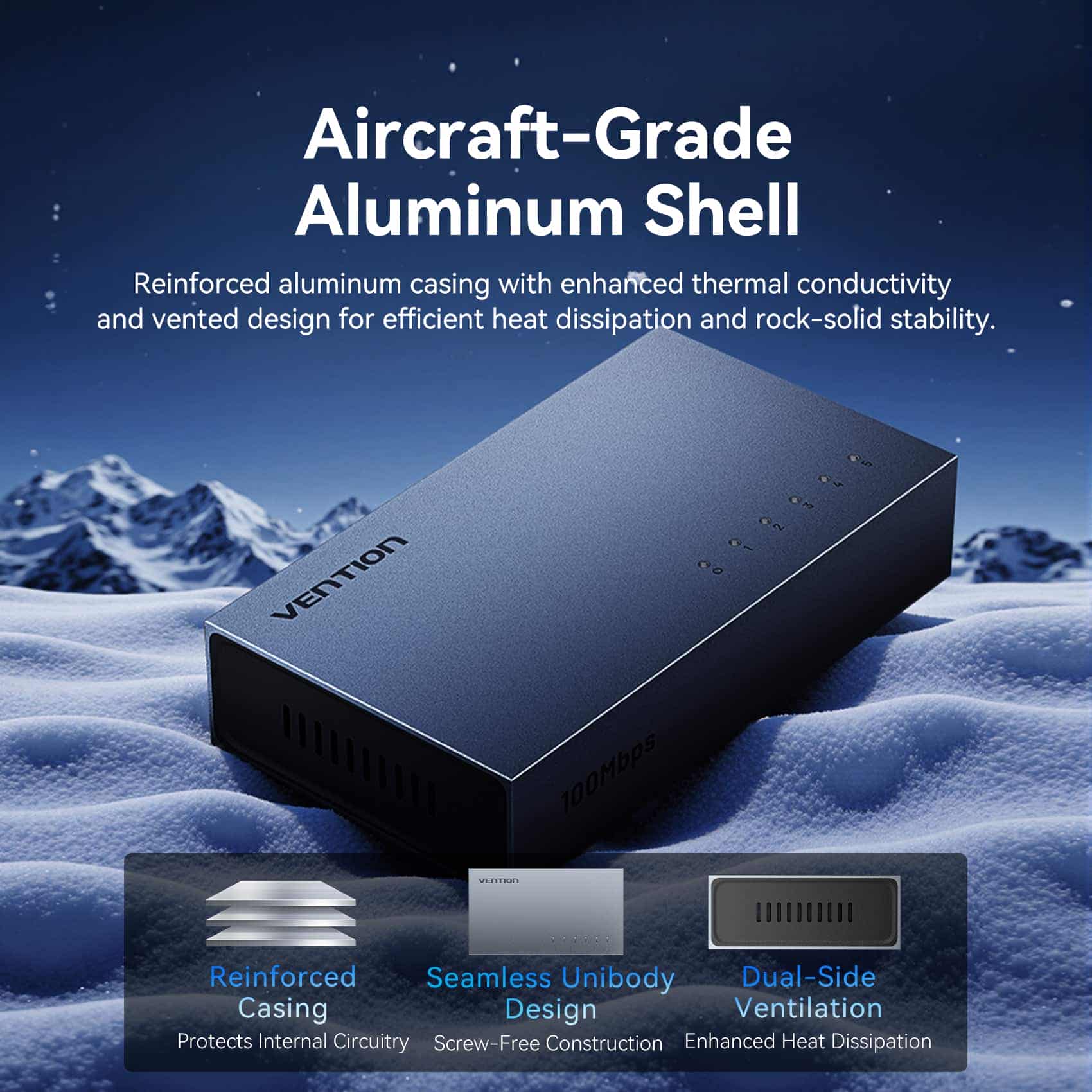 Vention 5-Port 100Mbps Ethernet Switch