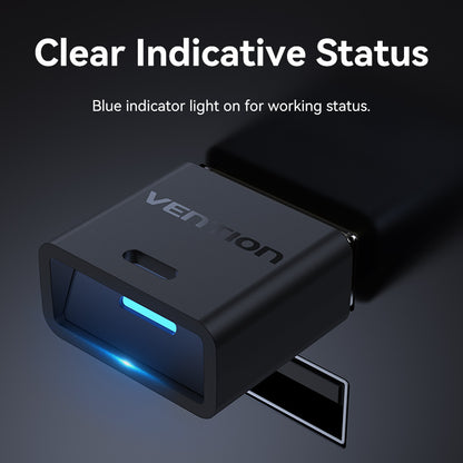 Vention USB Bluetooth 5.3 Adapter Black Mini Type