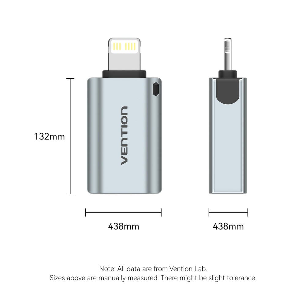 Vention USB-A Female to Lightning Male OTG Adapter