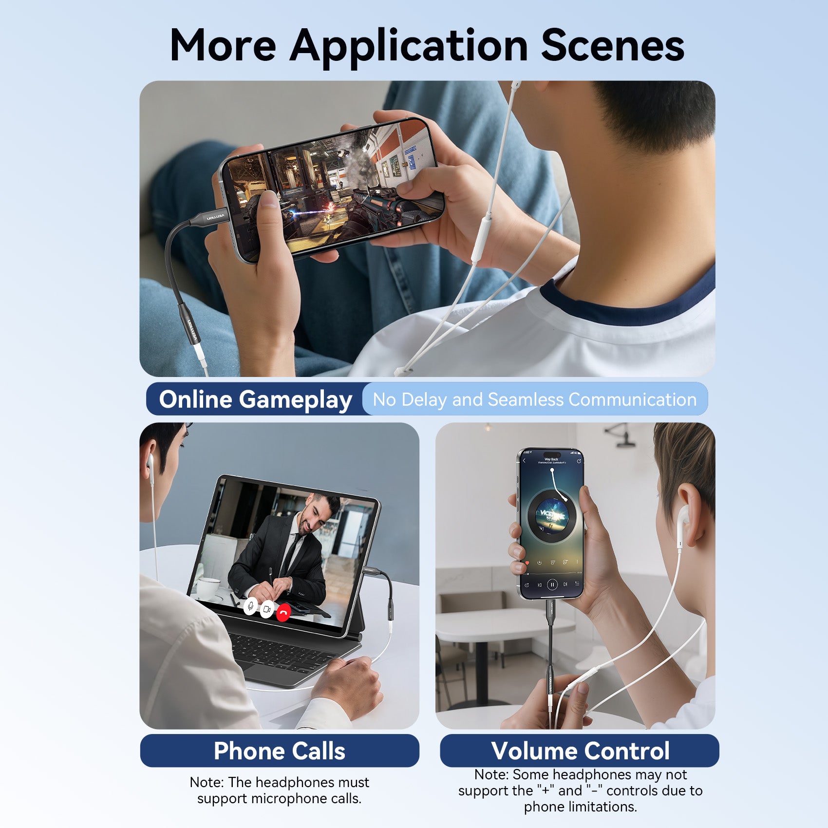 Vention USB-C Male to 3.5mm Female Audio Adapter