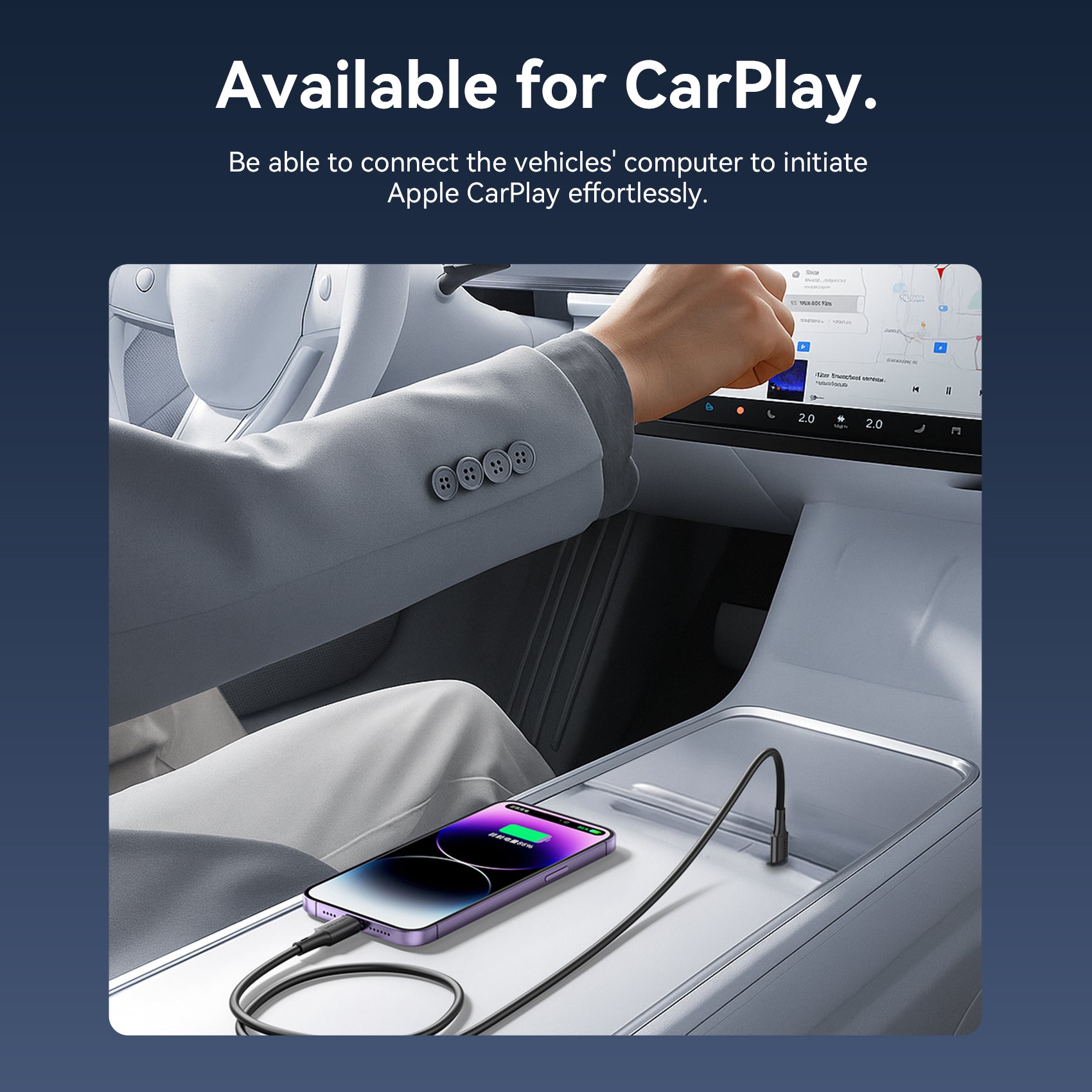 Vention USB 2.0 Type-C Male to Lightning Male 3A Cable Black PVC Type