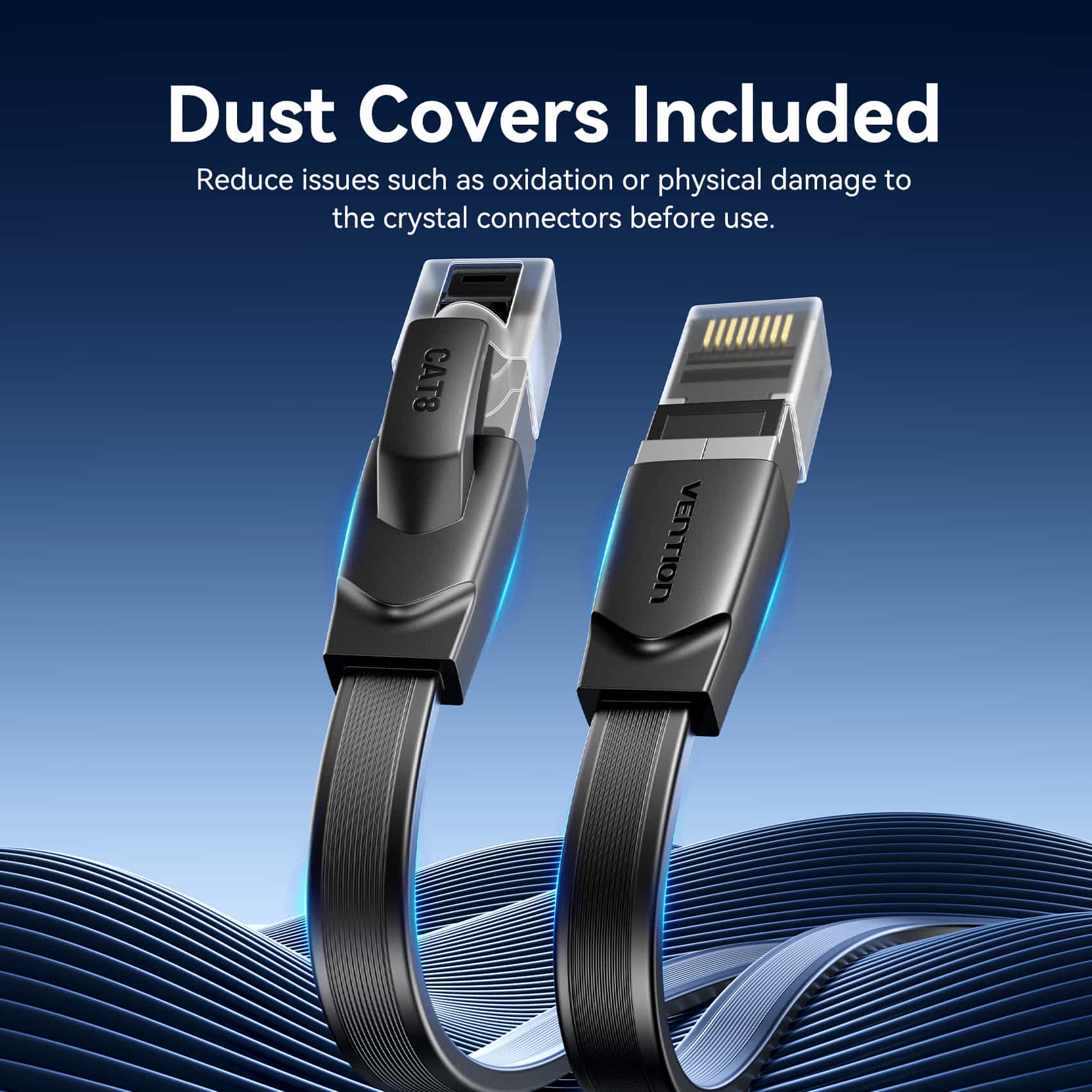 Vention Flat Cat8 Ethernet Patch Cable