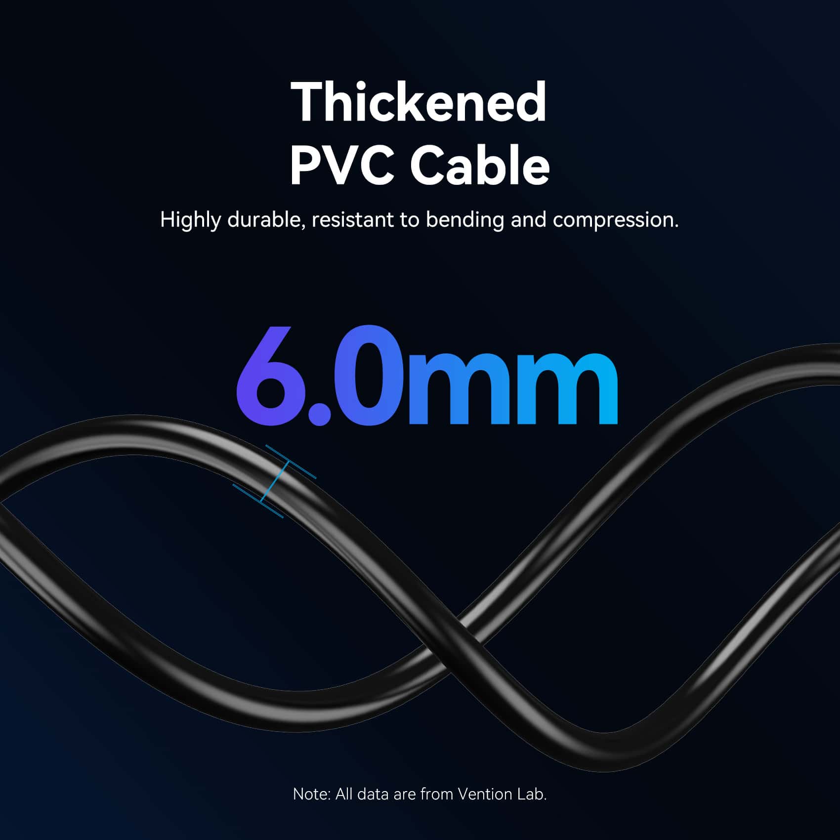 Vention HDMI™-A Male to Male 4K HD Right Angle Cable 270 Degree