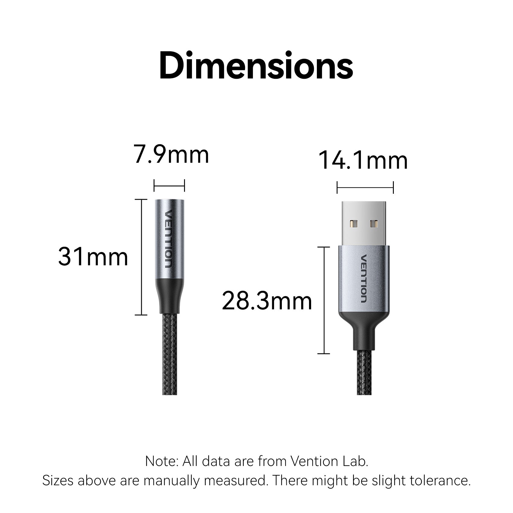 Vention 1-Port USB External Sound Card 0.25M Gray (OMTP-CTIA)