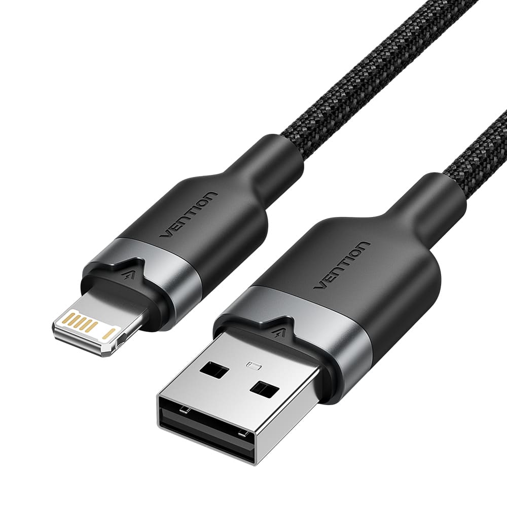 USB 2.0 Type-A Male to Lightning Male 2.4A Cable