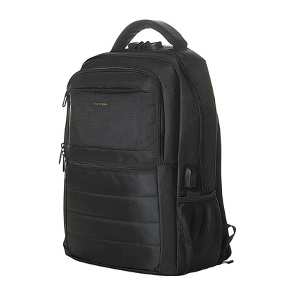 Water-Repellent Anti-Theft Laptop Backpack (45cm x 30cm x 15cm) with USB Charging Port and Lock Black