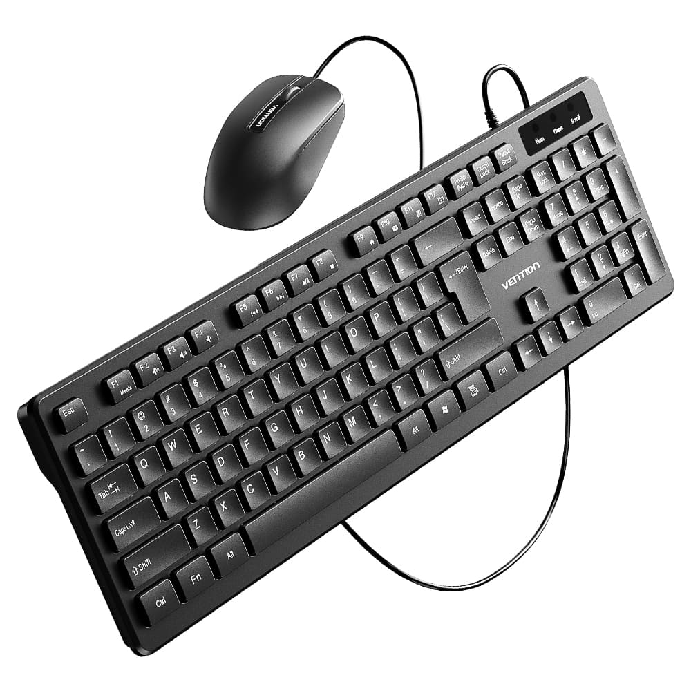 Vention USB Wired Keyboard & Mouse Combo - Full-Sized & Ergonomic