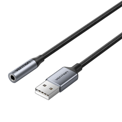 Vention 1 Bağlantı Noktalı USB Harici Ses Kartı 0,25M Gri (OMTP-CTIA)