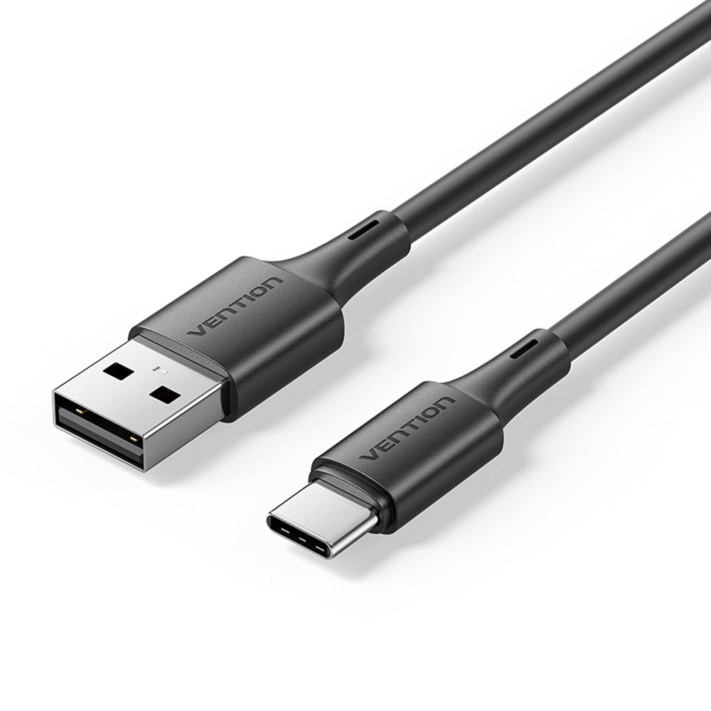 Vention USB 2.0 A Male to C Male 3A Cable 0.25M Black PVC Type