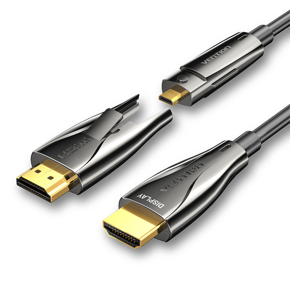 Vention Detachable Optical HDMI-A Male to HDMI-D + HDMI-A Male 4K Cable