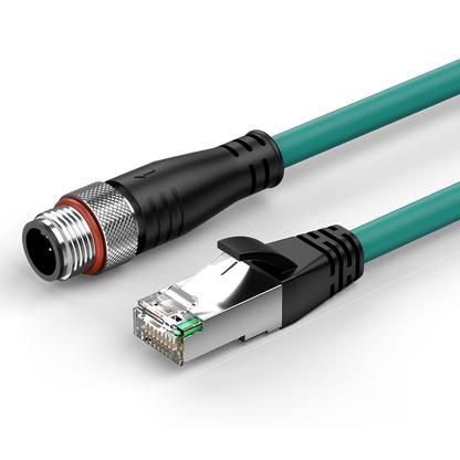 Vention M12 8 Pin A-Code to RJ45 Ethernet Patch Cable